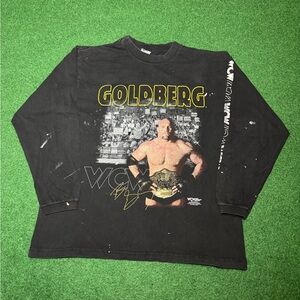 Vintage 90s Goldberg Long Sleeve T-shirt, WCW wrestling, One of a Kind (XL)